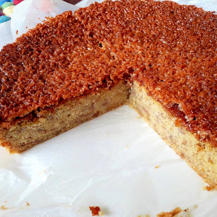 キャラメルバナナ ココナッツケーキ レシピ 作り方 By Yacos 楽天レシピ